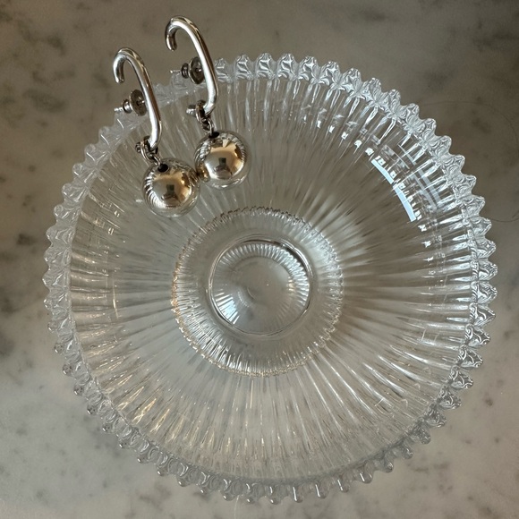 Sophie Buhai Silver Huggies with Ball Drop - Picture 3 of 3